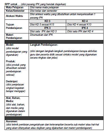 Detail Contoh Format Rpp Nomer 49