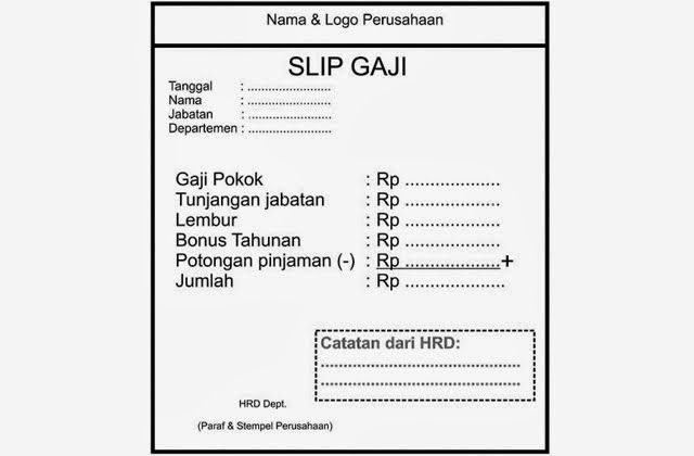 Detail Contoh Format Slip Gaji Nomer 14