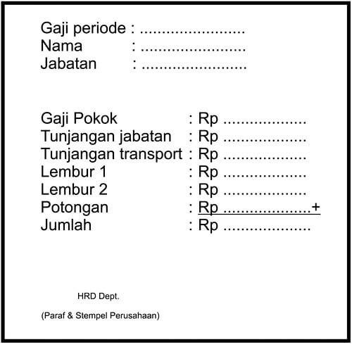 Detail Contoh Format Slip Gaji Nomer 30