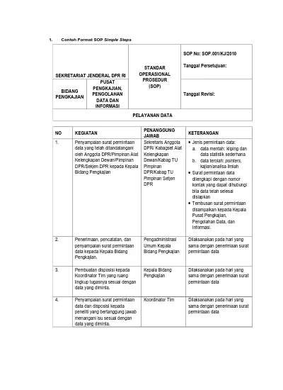 Detail Contoh Format Sop Nomer 54