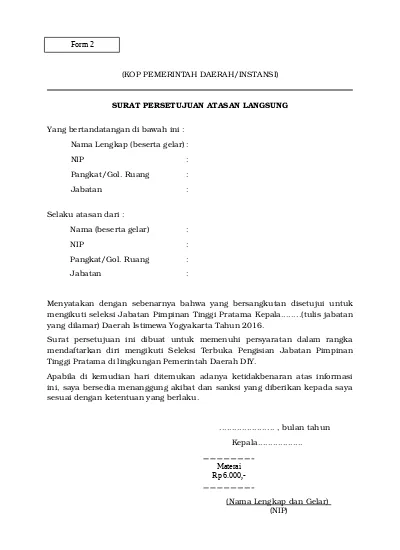 Detail Contoh Format Surat Izin Cerai Dari Atasan Pns Nomer 10