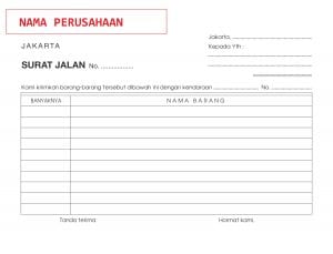 Detail Contoh Format Surat Jalan Nomer 49