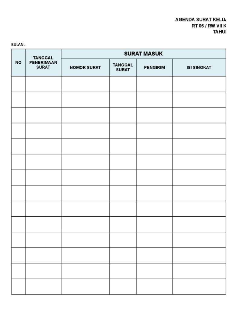 Detail Contoh Format Surat Masuk Dan Keluar Nomer 21