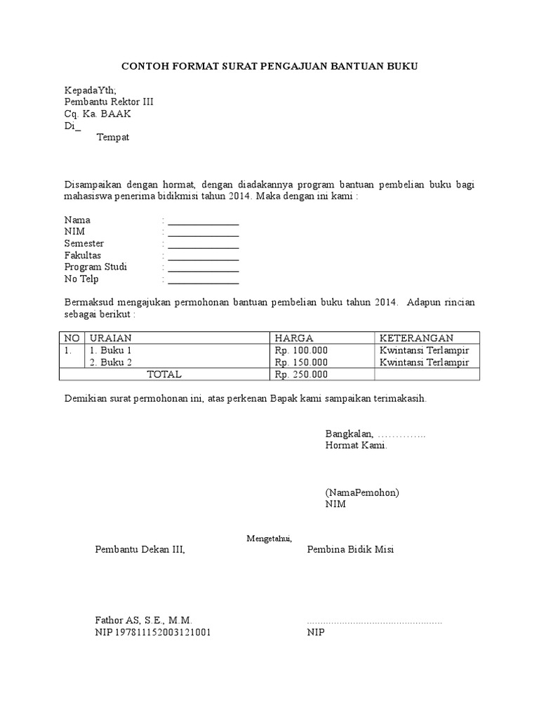 Detail Contoh Format Surat Permohonan Nomer 22