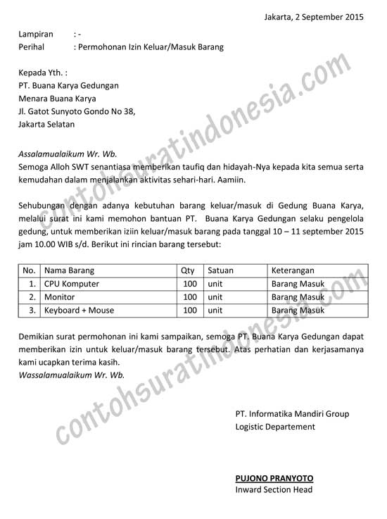 Detail Contoh Format Surat Permohonan Nomer 46