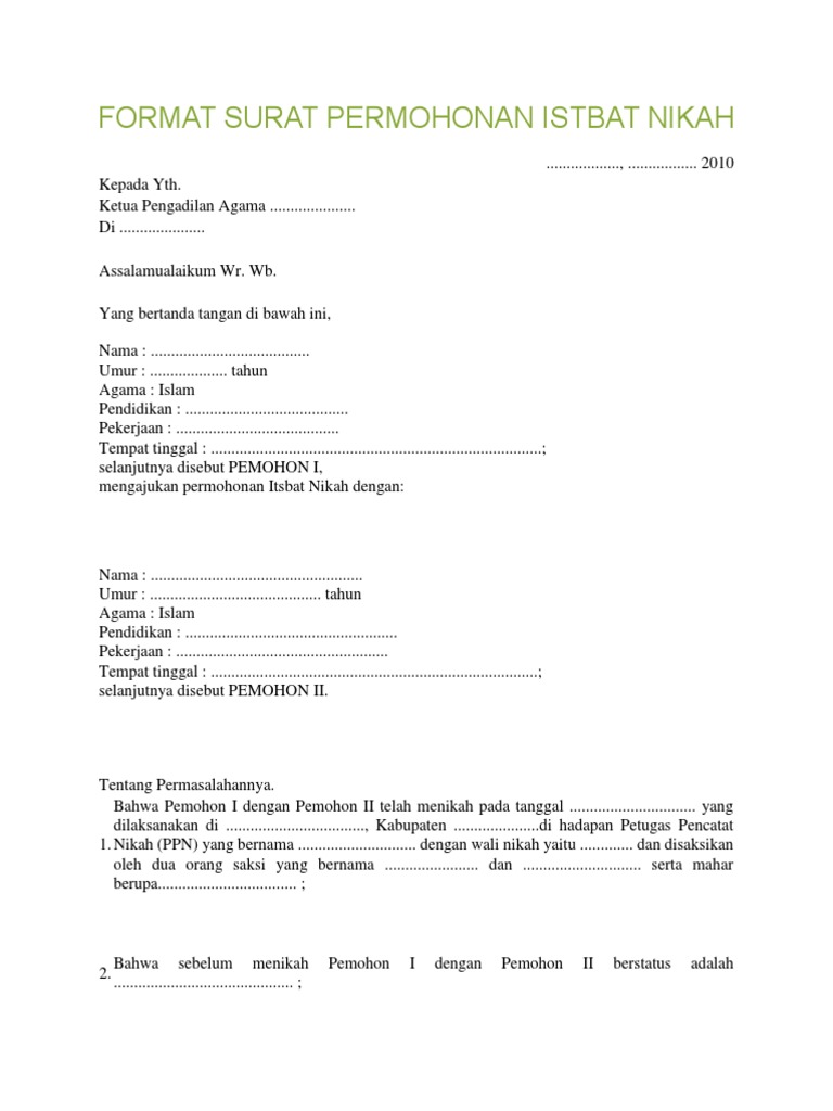 Detail Contoh Format Surat Permohonan Nomer 48