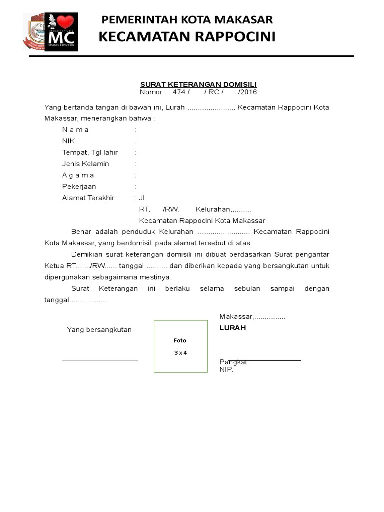 Detail Contoh Format Surat Pindah Domisili Nomer 29