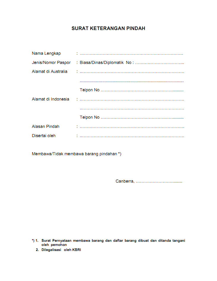 Detail Contoh Format Surat Pindah Domisili Nomer 50