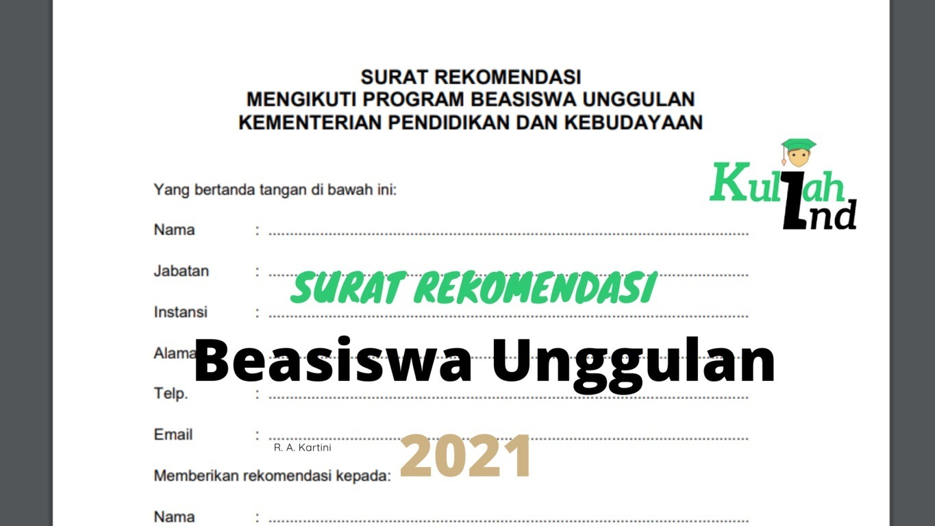 Detail Contoh Format Surat Rekomendasi Beasiswa Nomer 49