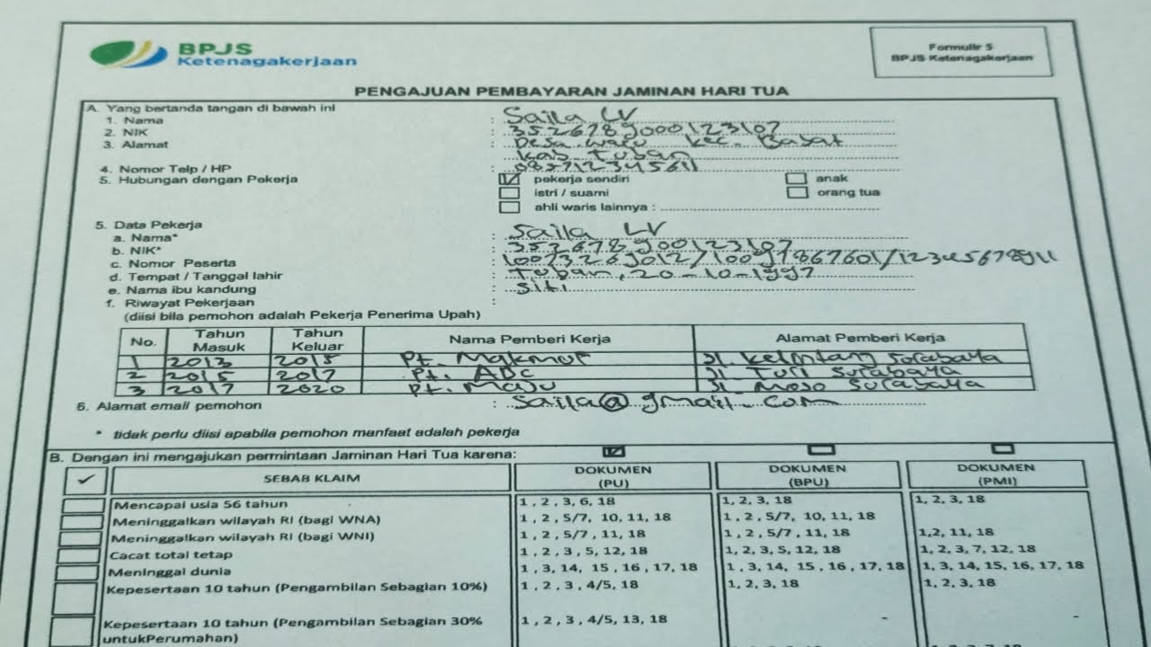 Detail Contoh Formulir Bpjs Ketenagakerjaan Koleksi Nomer 8 6706