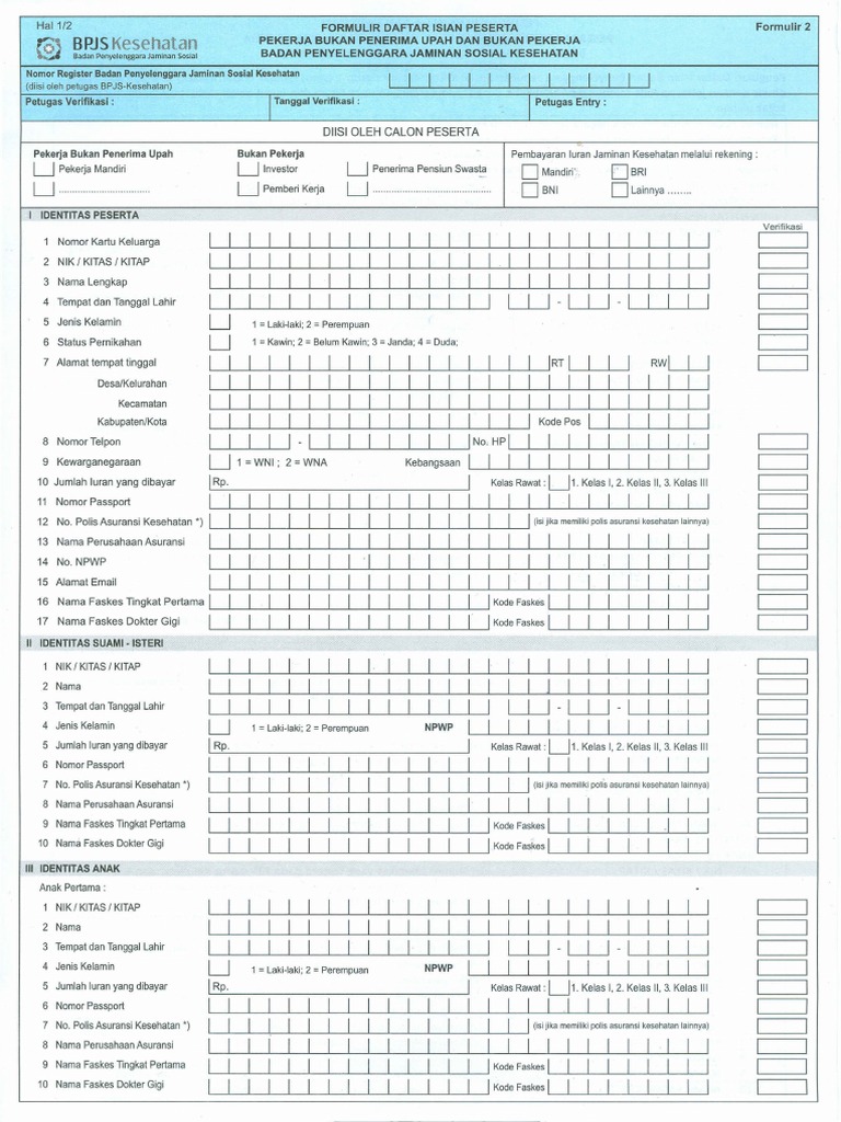 Detail Contoh Formulir Bpjs Yang Sudah Diisi Nomer 40
