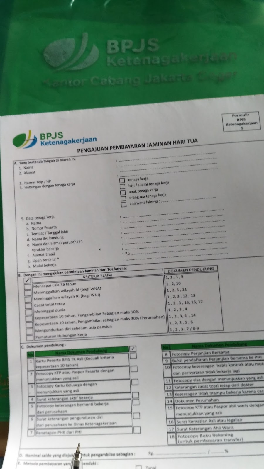 Detail Contoh Formulir Bpjs Yang Sudah Diisi Nomer 42