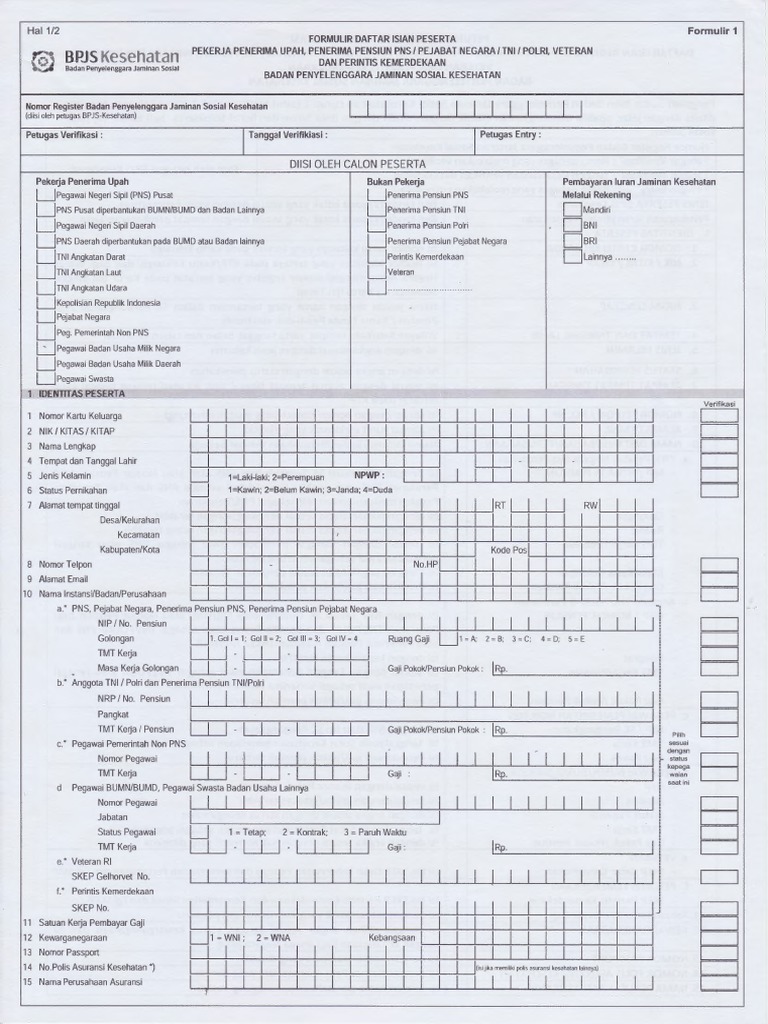 Detail Contoh Formulir Bpjs Yang Sudah Diisi Nomer 46