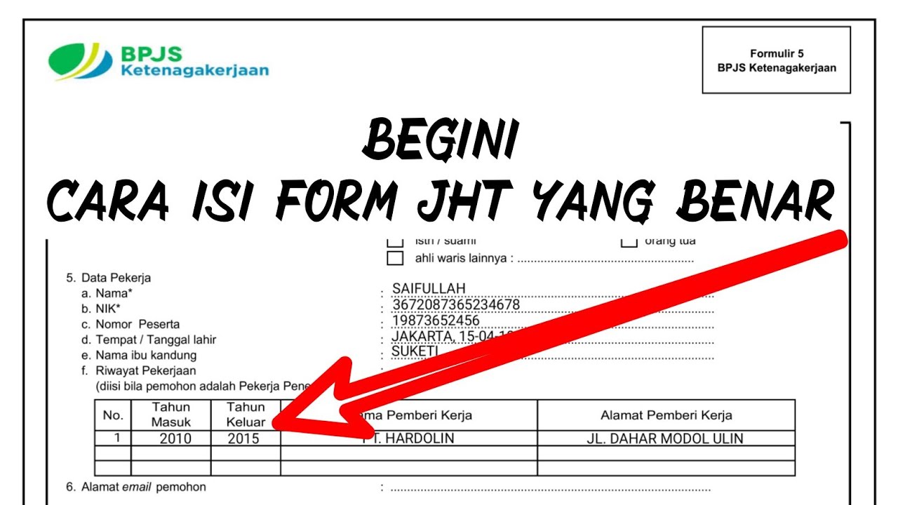 Detail Contoh Formulir Bpjs Yg Sudah Diisi Nomer 7