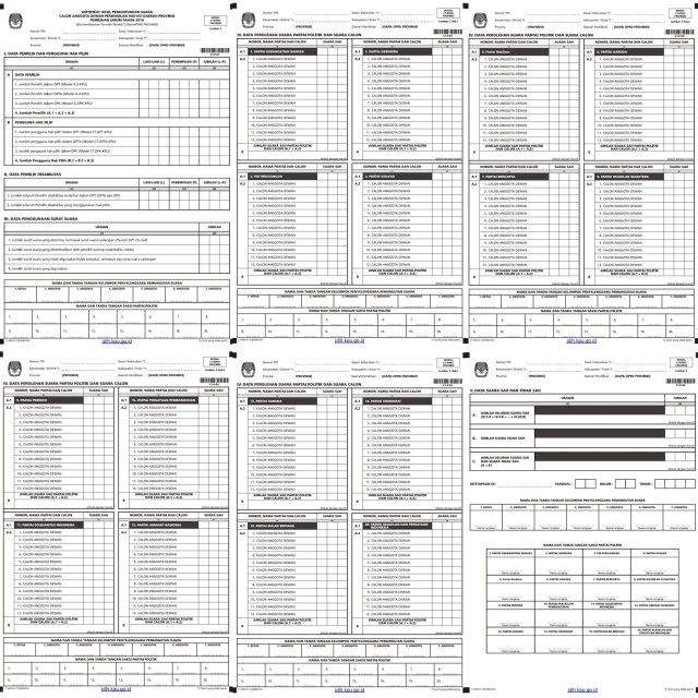 Detail Contoh Formulir C1 Pemilu 2019 Nomer 12