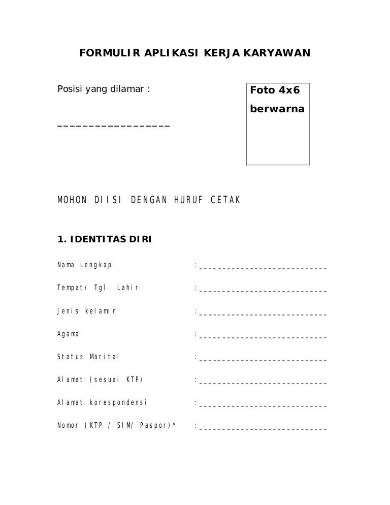 Detail Contoh Formulir Kantor Nomer 3