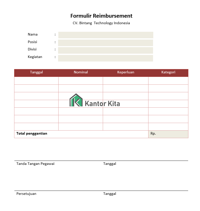 Detail Contoh Formulir Kantor Nomer 40