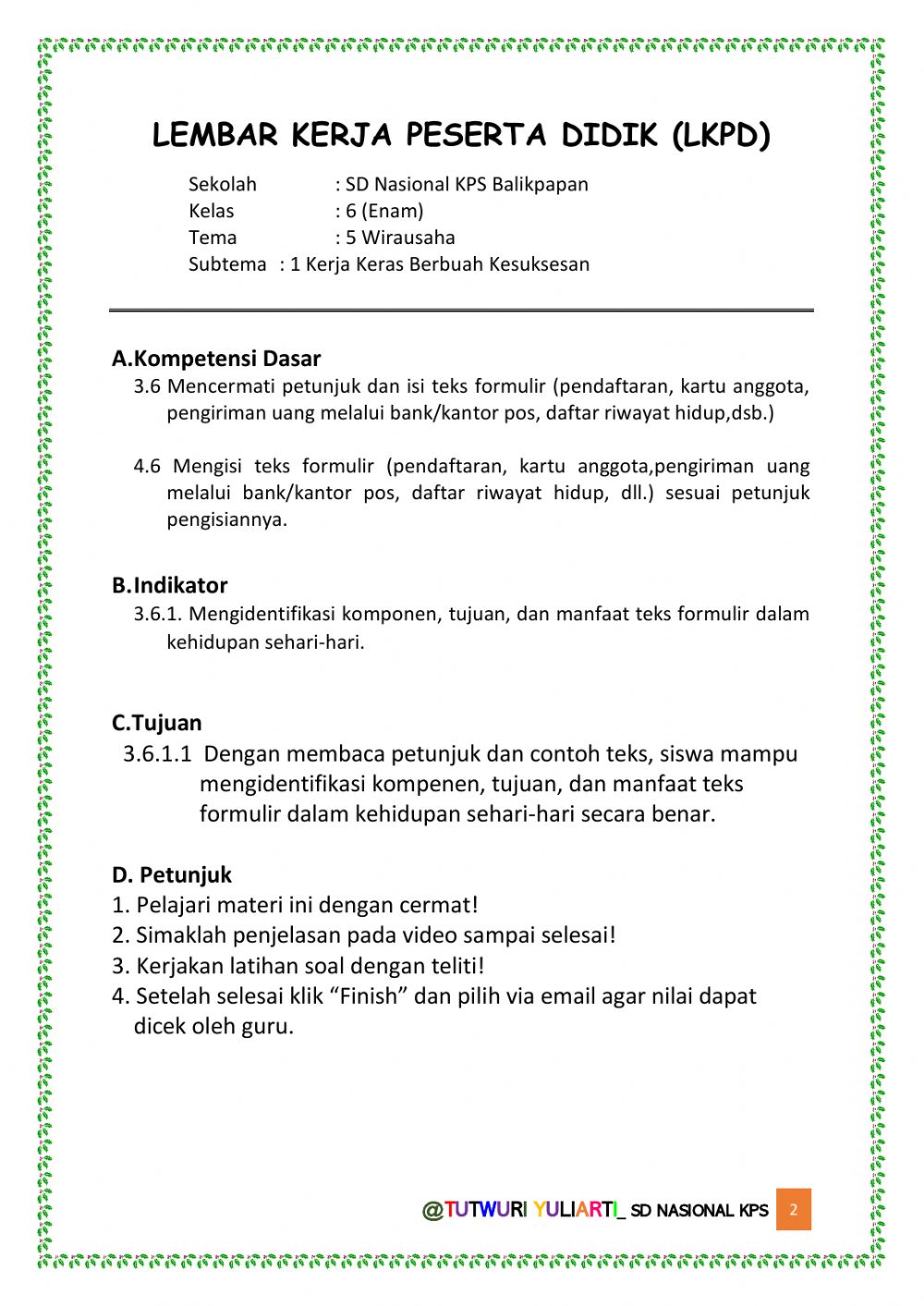 Detail Contoh Formulir Kantor Nomer 44