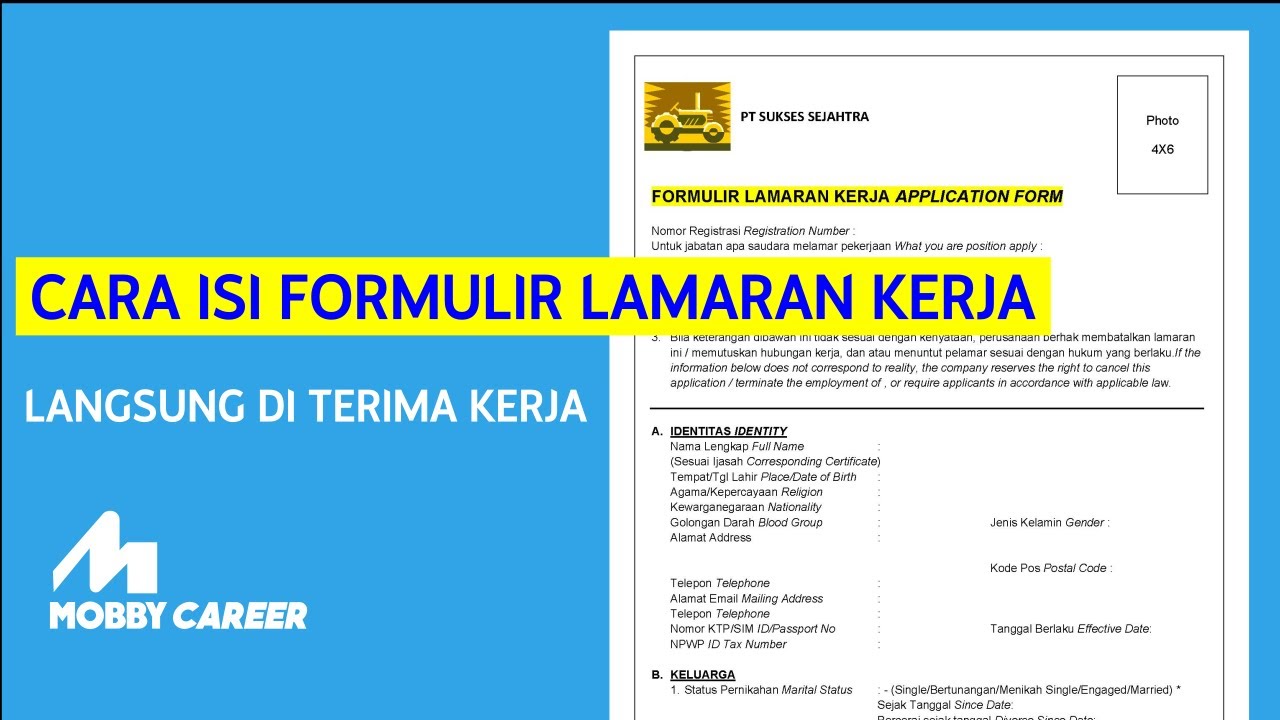 Detail Contoh Formulir Lamaran Kerja Nomer 44