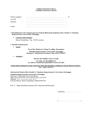 Detail Contoh Formulir Lomba Nomer 47