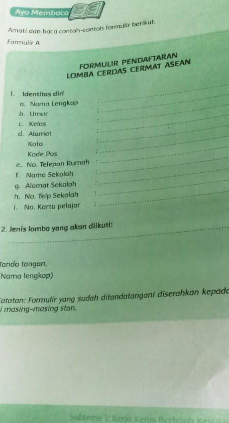 Detail Contoh Formulir Lomba Nomer 53