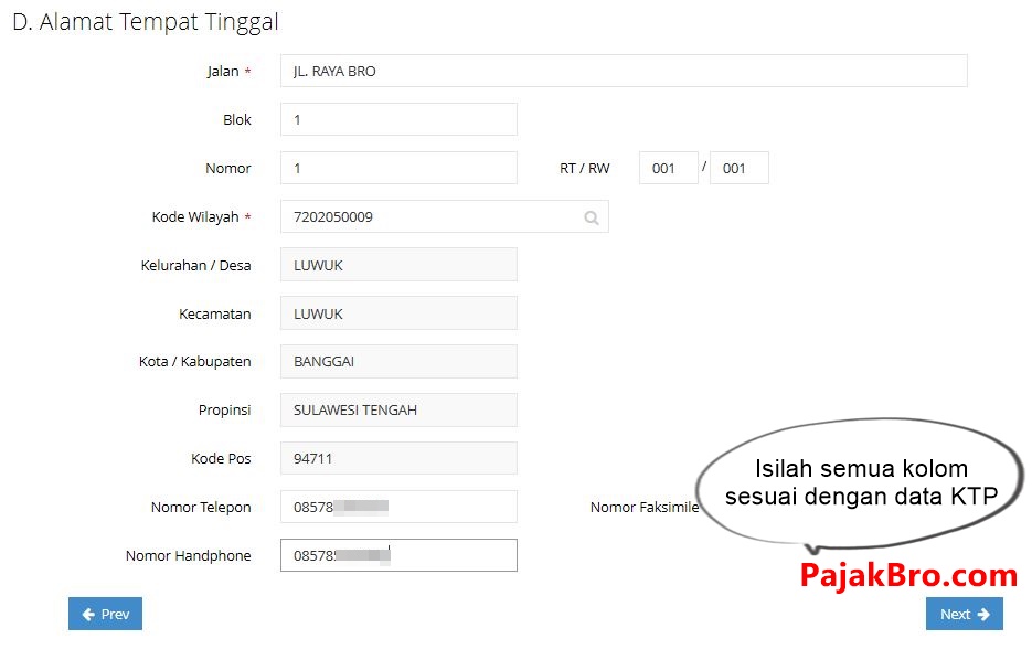 Detail Contoh Formulir Npwp Nomer 56