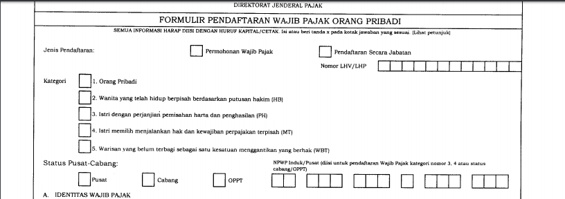 Detail Contoh Formulir Npwp Yang Sudah Diisi Nomer 26