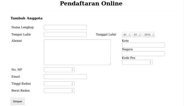 Detail Contoh Formulir Pendaftaran Bimbel Nomer 18