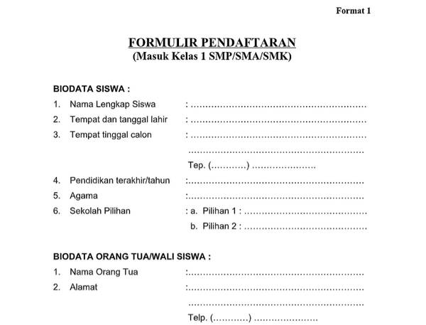 Detail Contoh Formulir Pendaftaran Mahasiswa Baru Nomer 8