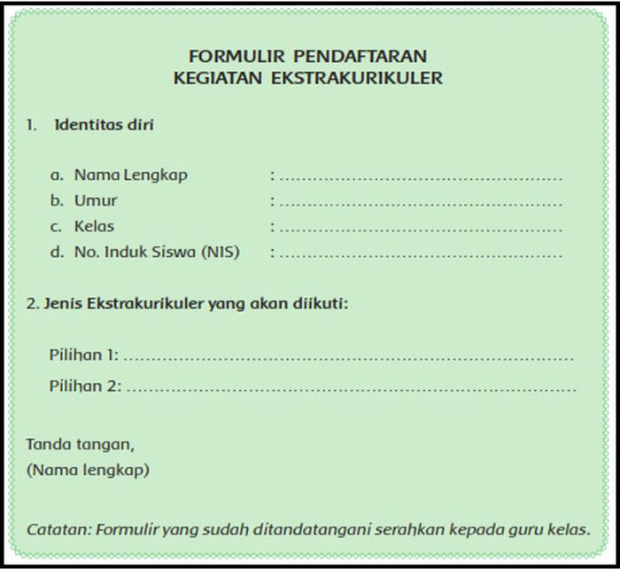 Detail Contoh Formulir Pendaftaran Masuk Sekolah Dasar Nomer 34