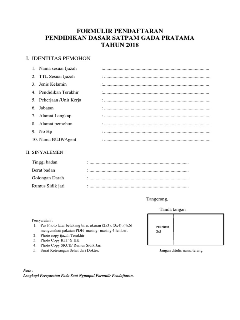 Detail Contoh Formulir Pendaftaran Masuk Sekolah Dasar Nomer 50