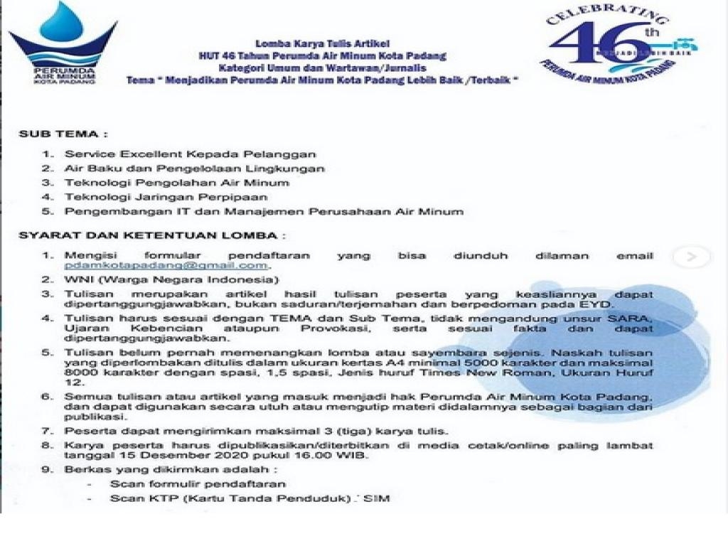 Detail Contoh Formulir Pendaftaran Pdam Nomer 11