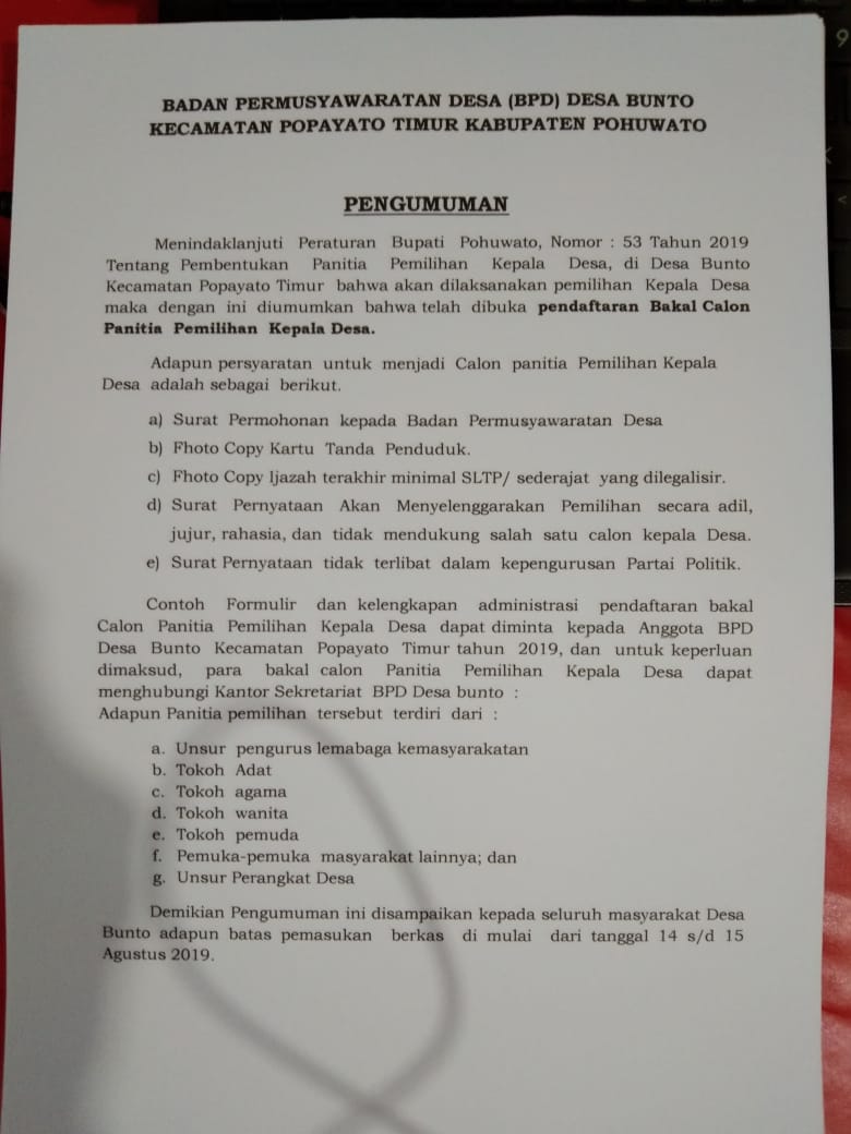 Detail Contoh Formulir Pendaftaran Perangkat Desa Nomer 26