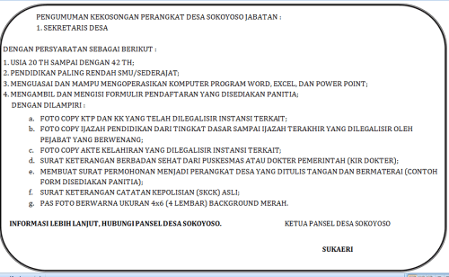 Detail Contoh Formulir Pendaftaran Perangkat Desa Nomer 44