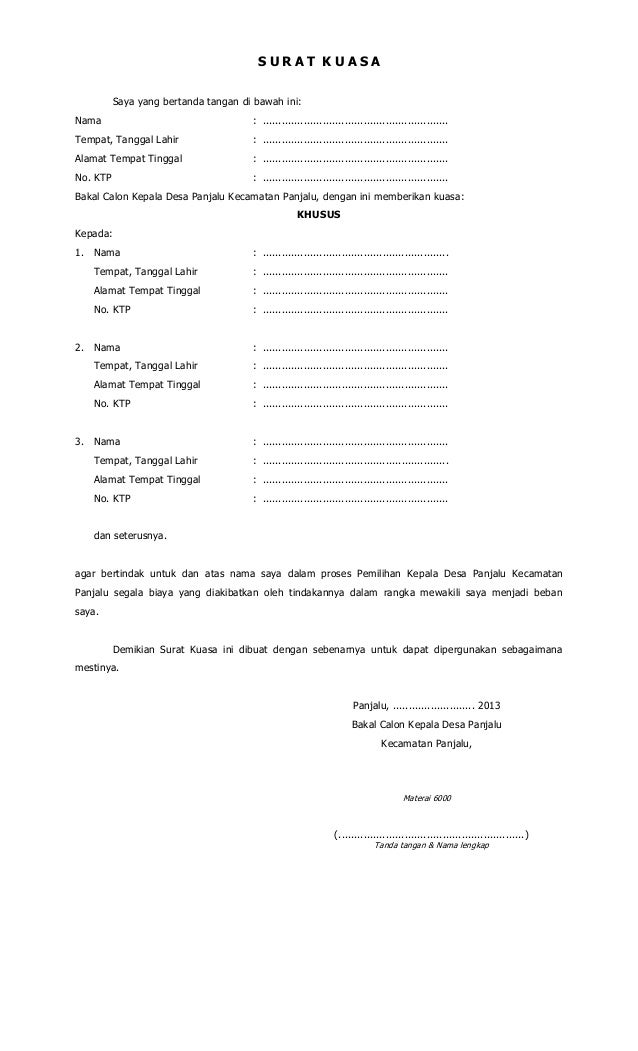 Detail Contoh Formulir Pendaftaran Perangkat Desa Nomer 6