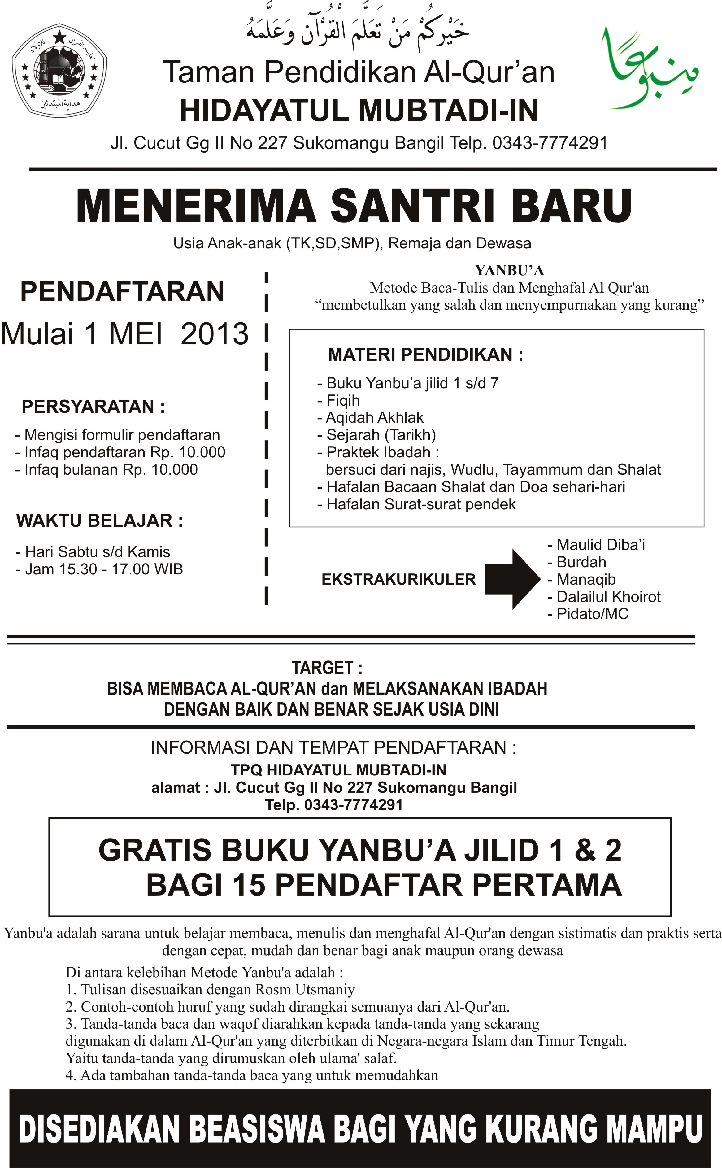 Detail Contoh Formulir Pendaftaran Santri Baru Nomer 47