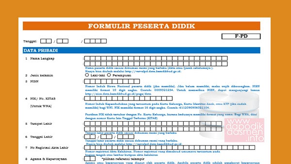 Detail Contoh Formulir Pendaftaran Smp Nomer 44