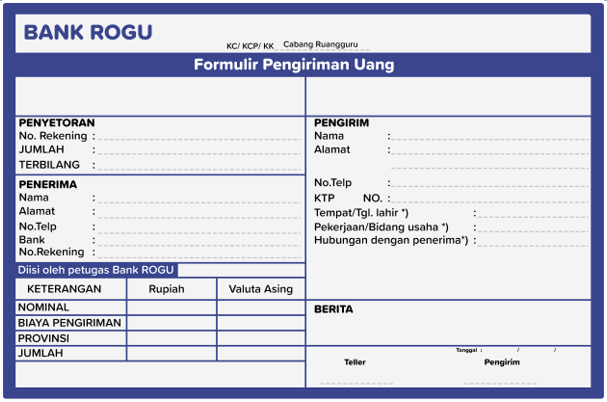 Detail Contoh Formulir Pengiriman Uang Nomer 18