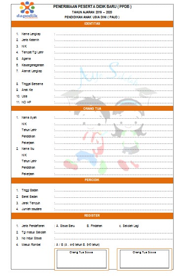 Detail Contoh Formulir Ppdb Nomer 15