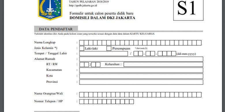 Detail Contoh Formulir Ppdb Sd Nomer 39