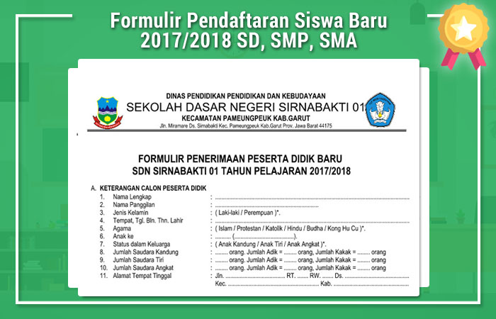 Detail Contoh Formulir Ppdb Sd Nomer 54