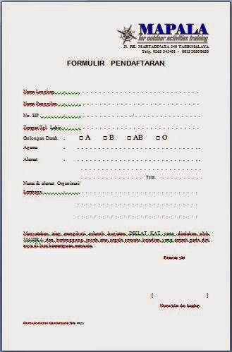 Detail Contoh Formulir Sederhana Nomer 4