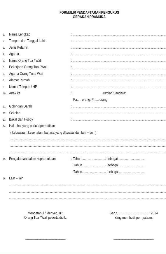 Detail Contoh Formulir Sederhana Nomer 41