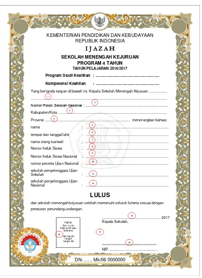 Detail Contoh Foto Ijazah Nomer 9