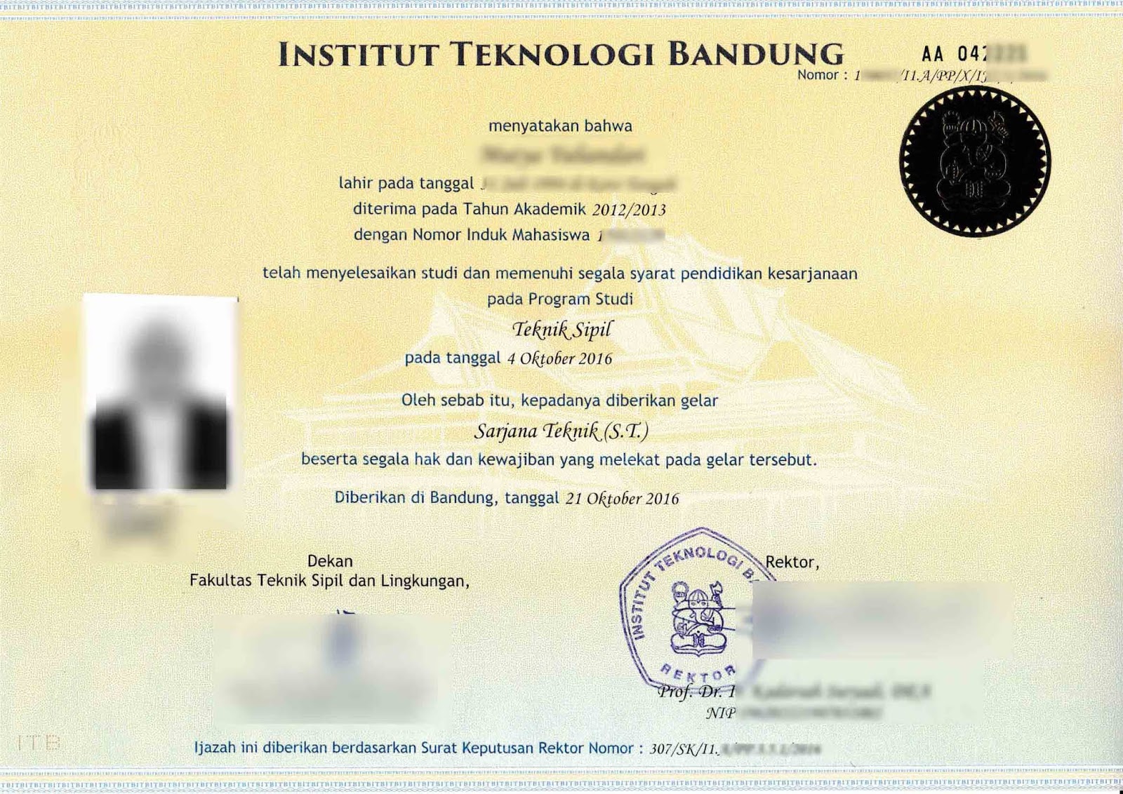 Detail Contoh Foto Ijazah S1 Nomer 9