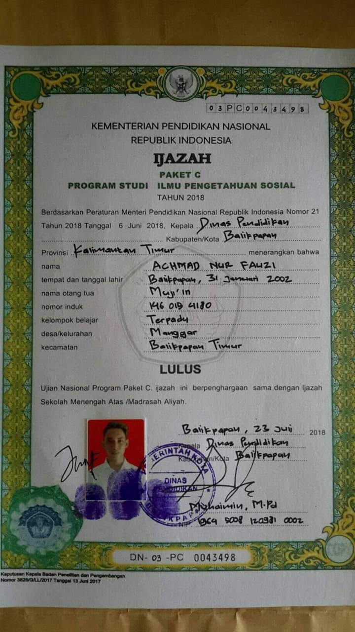 Detail Contoh Foto Ijazah Sma Nomer 15