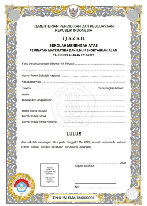 Detail Contoh Foto Ijazah Sma Nomer 8