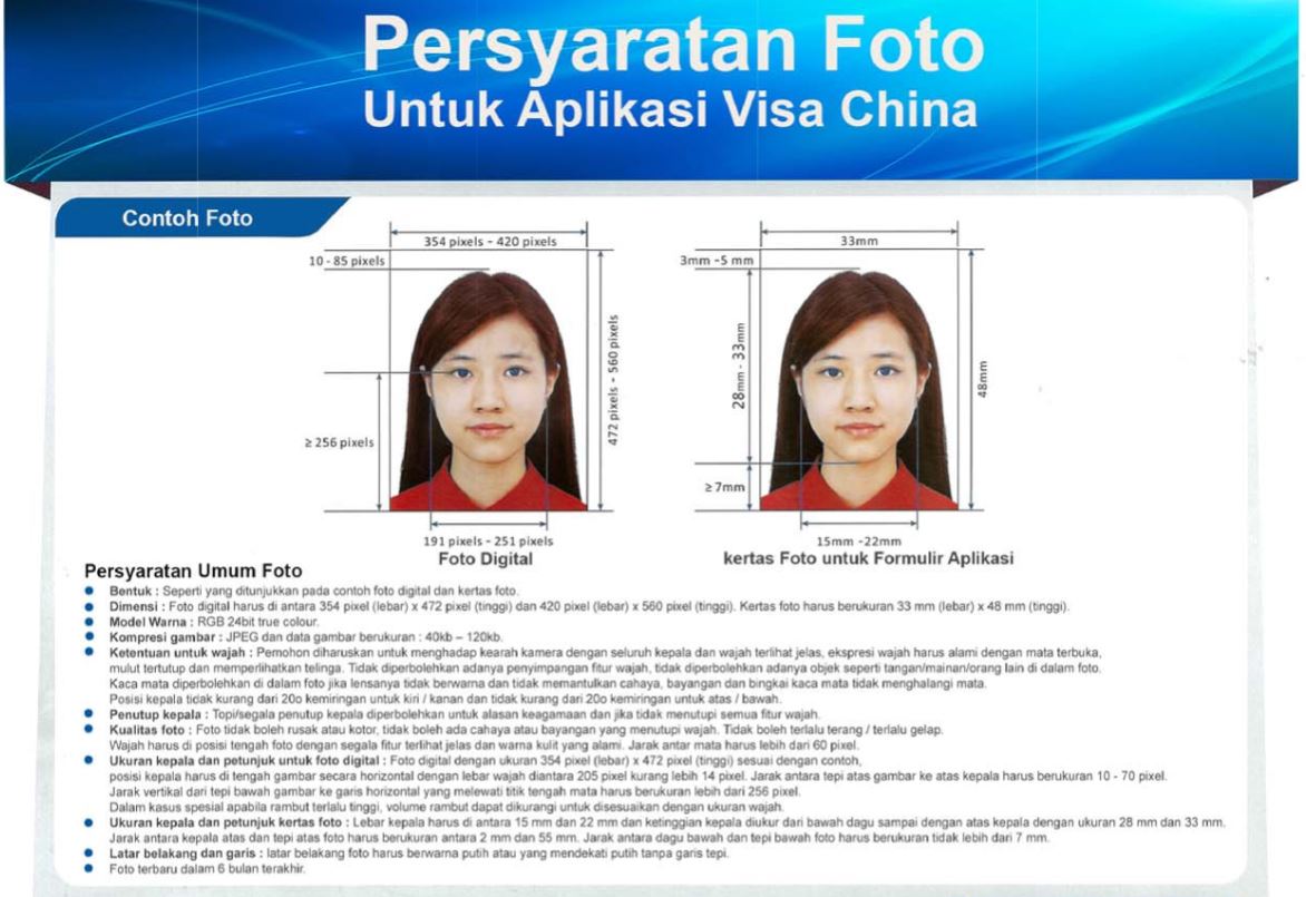 Detail Contoh Foto Visa China Nomer 9