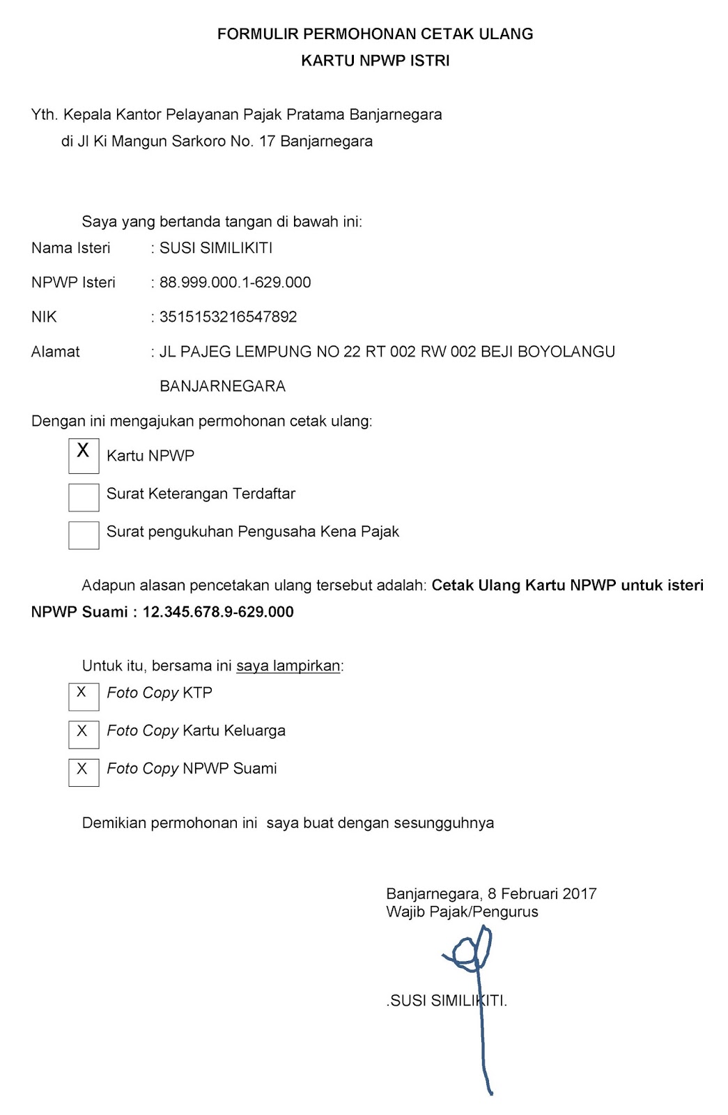 Detail Contoh Fotocopy Npwp Nomer 52