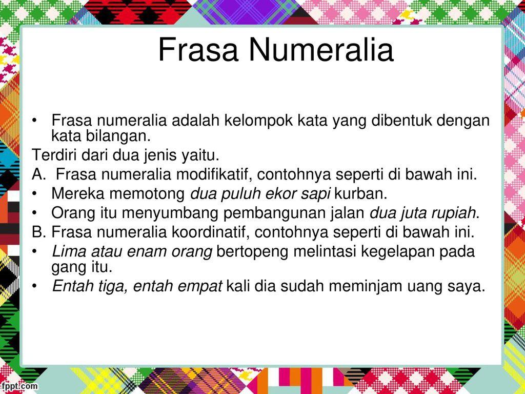 Detail Contoh Frasa Numeralia Nomer 2